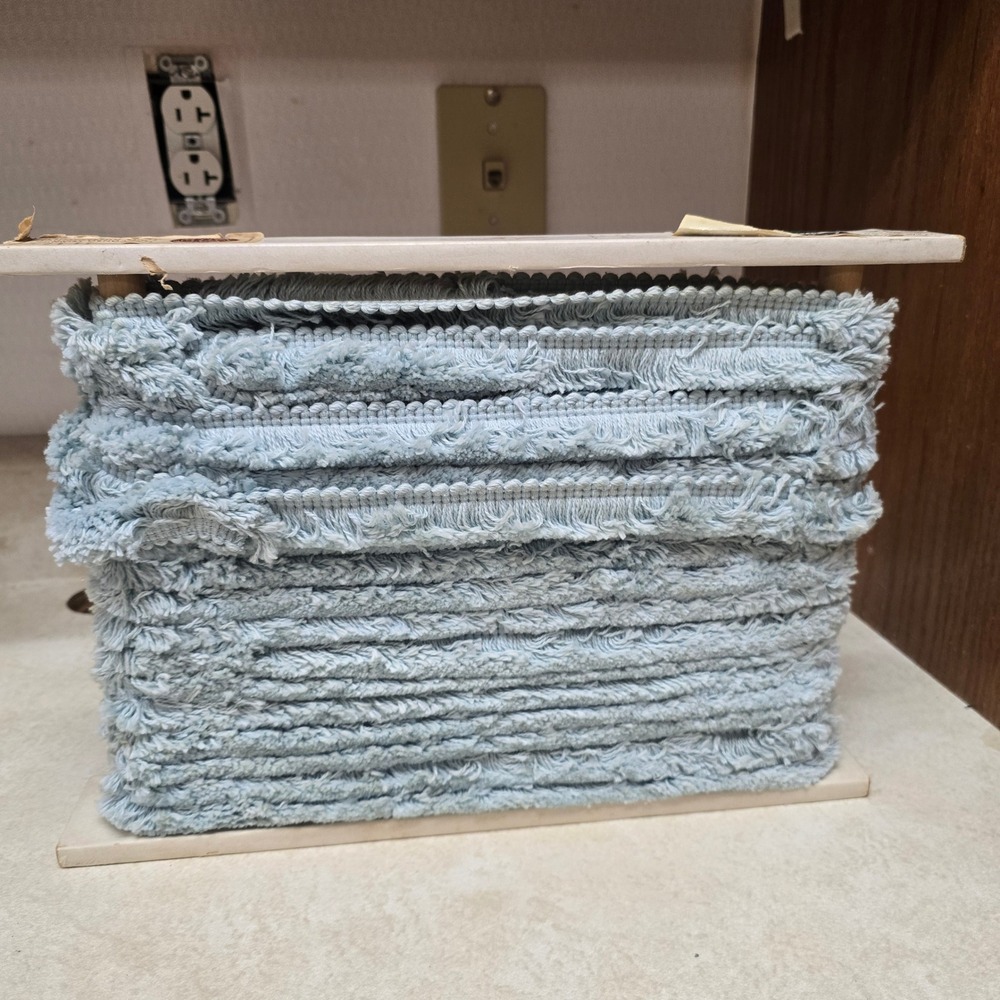 Vintage Conso Light Blue Brush Fringe Trim Upholstery Drapery 08304 100‎